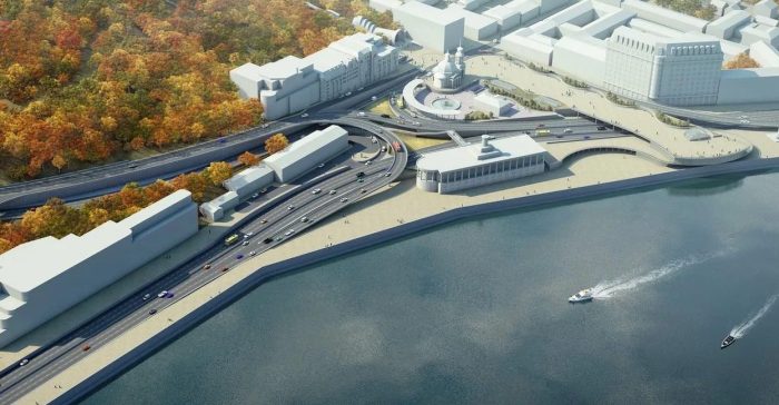 3d rendering of a site proposal for a city for a real estate investment trust