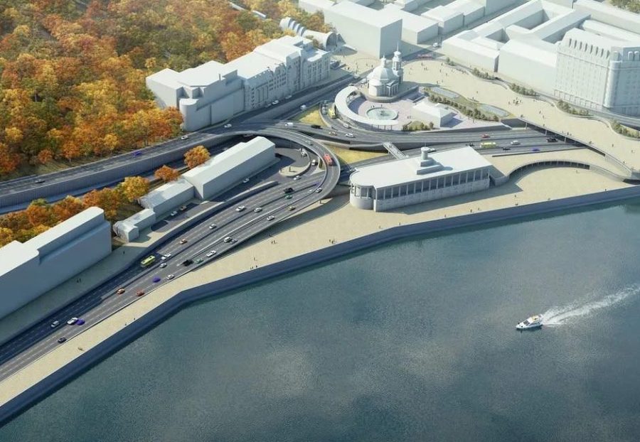 3d rendering of a site proposal for a city for a real estate investment trust