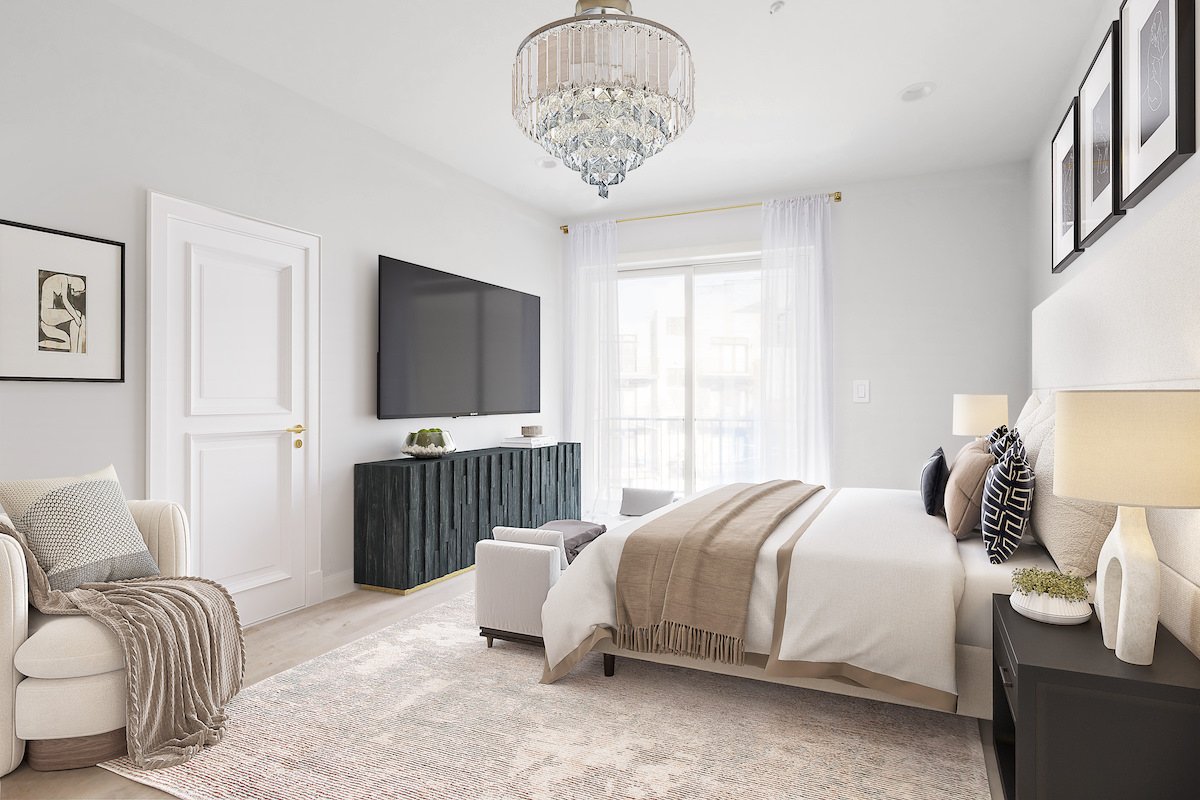 3d virtual renovation of a main bedroom using restoration hardware
