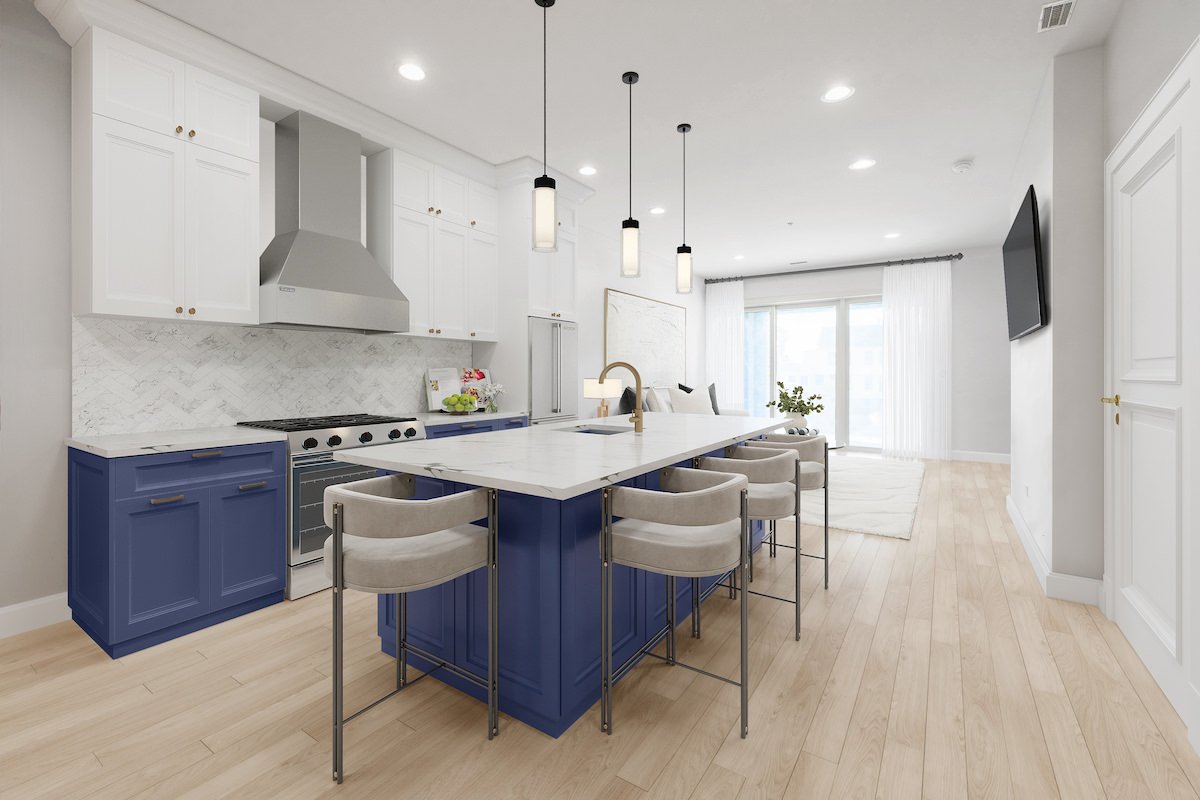 3d virtual renovation kitchen and living room