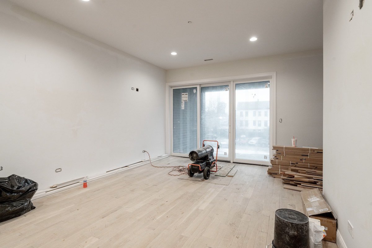 living area needing renovations