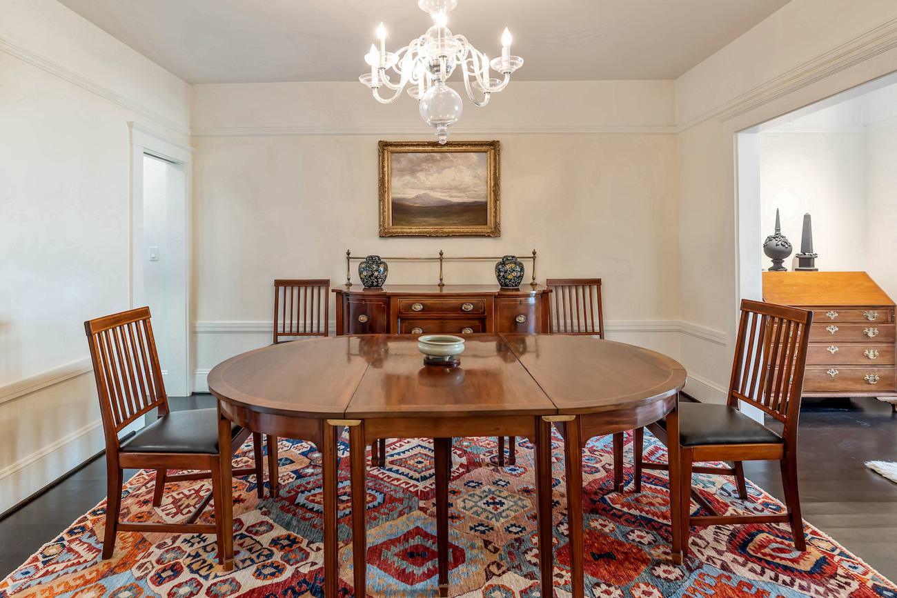 before furniture replacement of a dining room
