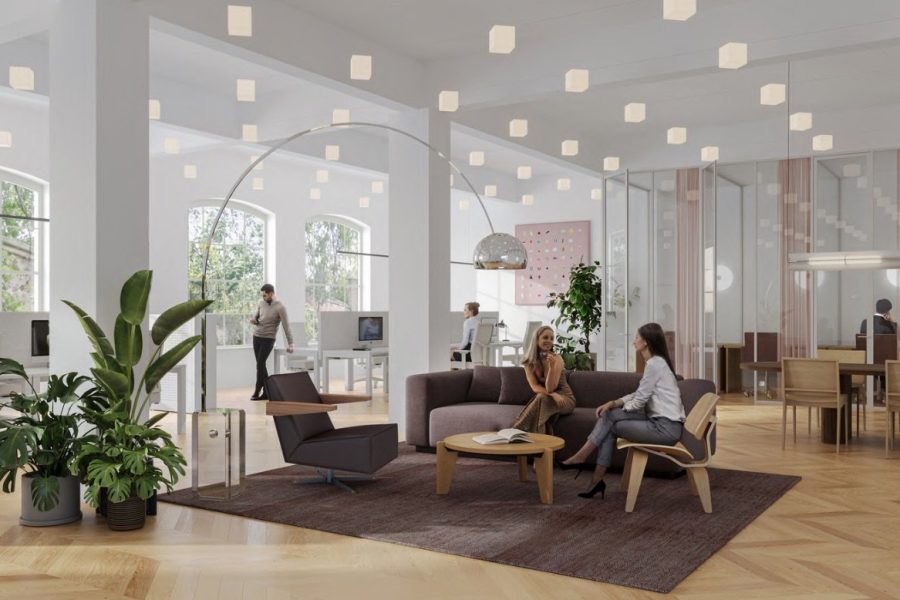 3d rendering of a commercial space for a real estate investment trust