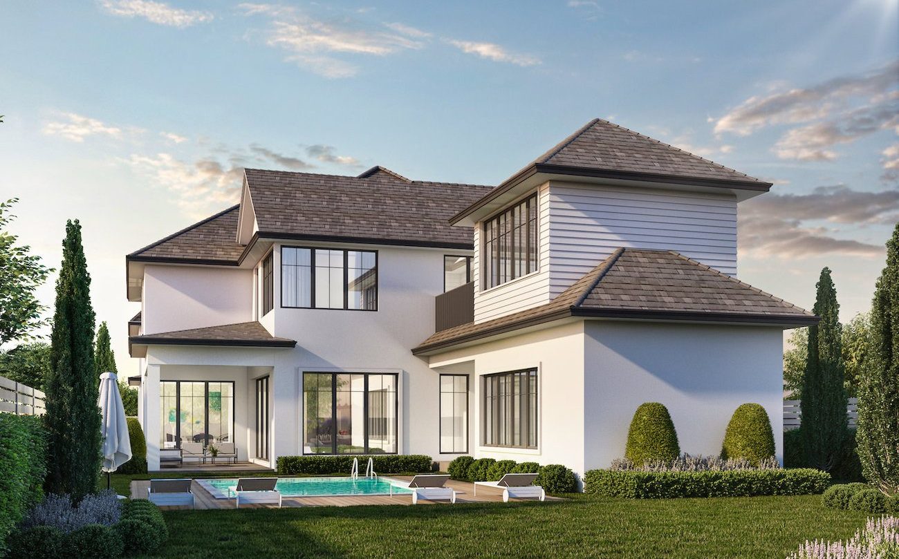 3d rendering of a rear elevation of a home in Texas