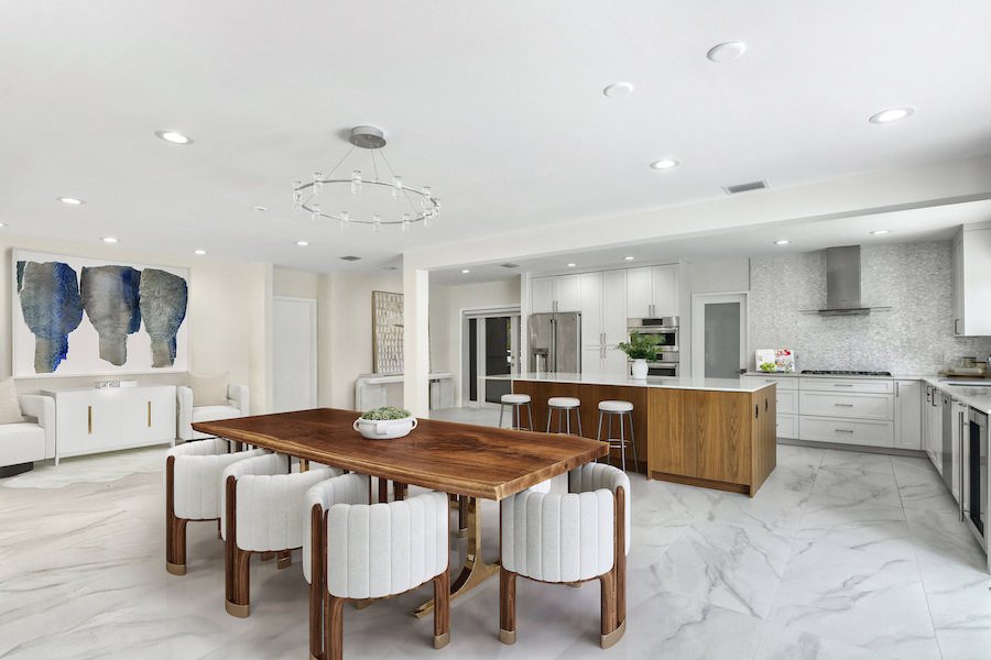 furniture replacement dining table and white chairs in flroida