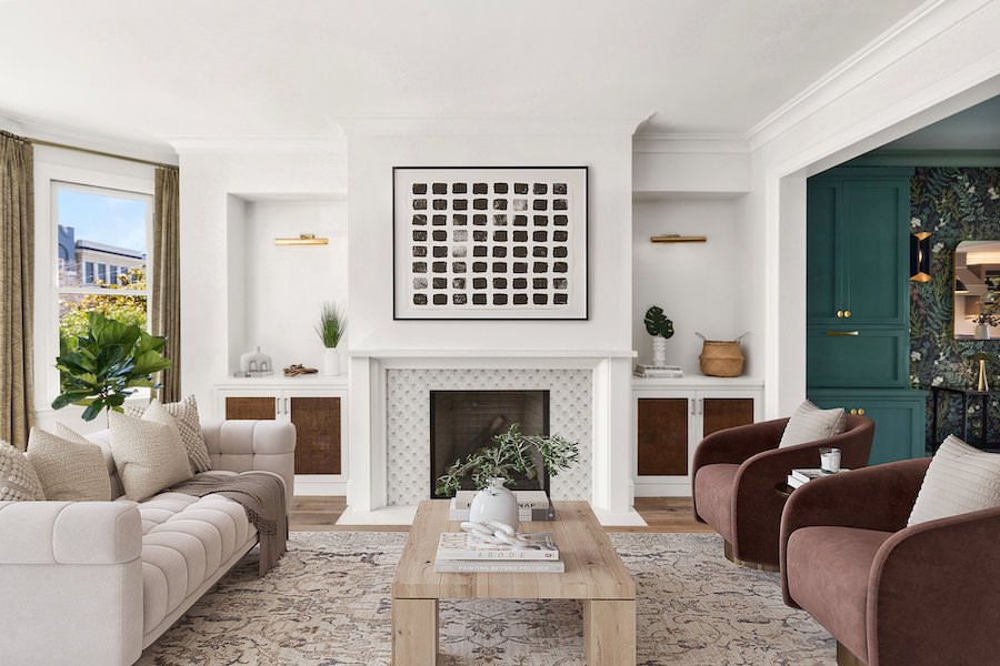 virtual staging living area in california